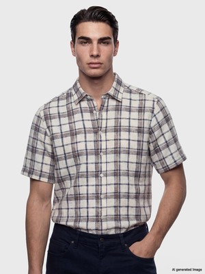 Lc Waikiki Yeni Sezon Regular Fit Ekose Armürlü Erkek Gömlek