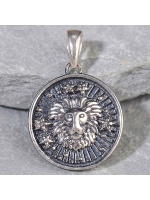 Ebrar Silver Gümüş Aslan Burç Kolye Ucu 925 Ayar Unisex Gümüş Aslan Burcu Kolye Ucu