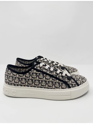 Ferragamo Erkek Anson Gancini Desenli Alçak Kesim Sneaker