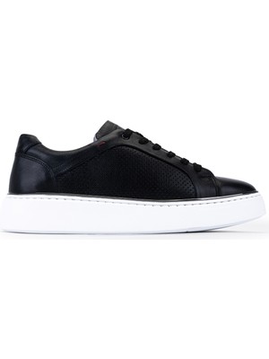 Tamer Tanca Erkek Hakiki Deri Siyah Sneakers & Spor Ayakkabı 1214 111 Erk Ayk Y26 Sıyah Dr