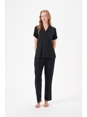 Pjs Kadın Siyah Pijama Takımı 29006