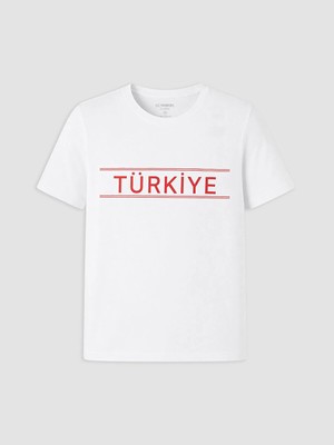 Lc Waikiki Yeni Sezon Bisiklet Yaka Türkiye Baskılı Erkek Tişört
