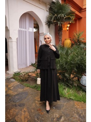 Bwest Keten Takım - Siyah
