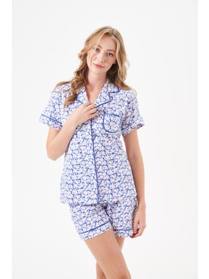 Pjs Kadın Saks Şort Takımı 29115