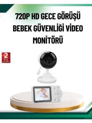 Epilons Sesli ve Görüntülü Bebek Kamerası Sıcaklık Takipli