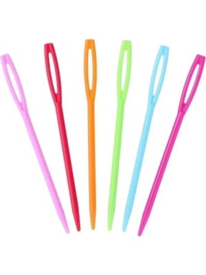 Herşey Trend Herşeytrend 6 Adet Plastik Yün Iğnesi 9cm