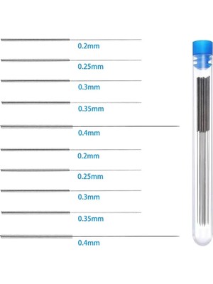 Robiz Nozül Temizleme Iğnesi 10 Adet 0.2mm 0.25MM 0.3mm 0.35MM 0.4mm  3D Yazıcı Nozzle Printer Crelity Ender 3 Ender 3 Pro Ender 3 V2 Anycubic Two Trees Bluer Sapphire Prusa