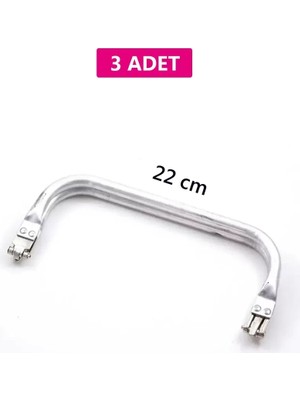 Herşey Trend Herşeytrend Gizli Metal Çanta Bursu – 3 Adet - 22 cm - Metal Çanta Aparatı Çanta Aksesuarı