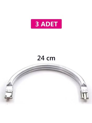 Herşey Trend Herşeytrend Gizli Metal Oval Çanta Bursu – 3 Adet - 24 cm - Metal Çanta Aparatı Çanta Aksesuarı