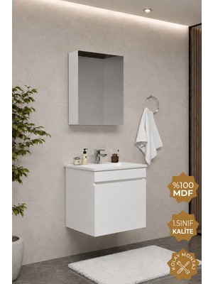 Teta Home Tokyo 55 cm Mdf Banyo Dolabı Seti