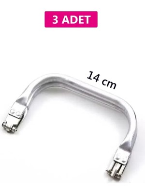 Herşey Trend Herşeytrend Gizli Metal Çanta Bursu – 3 Adet - 14 cm - Metal Çanta Aparatı Çanta Aksesuarı