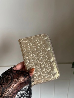 Laletto Bags Kadın Star Dikişli Orta Boy Parlak Cüzdan