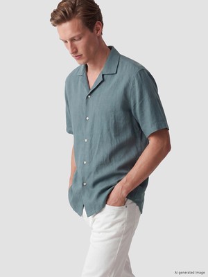Lc Waikiki Yeni Sezon Regular Fit Resort Yaka Krinkle Erkek Gömlek