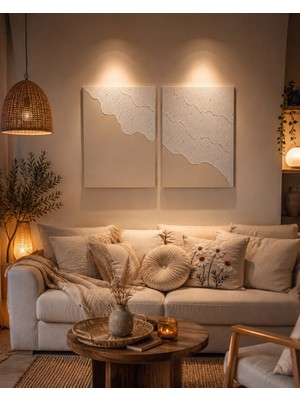 Şnt Art Studio 3 Boyutlu Deniz Dalgası Alçı Desenli Dokulu Pinterest Kanvas Tablo