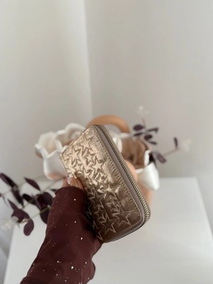 Laletto Bags Kadın Star Dikişli Orta Boy Parlak Cüzdan