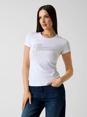 Guess Glitt Kadın Slim Fit T-Shirt