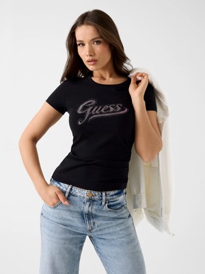 Guess Glitt Kadın Slim Fit T-Shirt