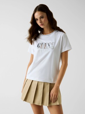 Guess Sequins Kadın Regular Fit T-Shirt