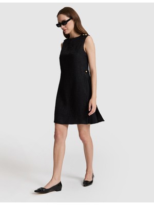 Pierre Cardin Kadın Siyah A Kesim Dokuma Elbise 50324151-VR046