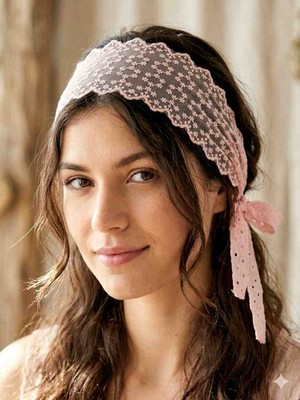Mufin Collection Dantel Kuşak / Saç Bandı – Bohem Vintage Bağcıklı Aksesuar