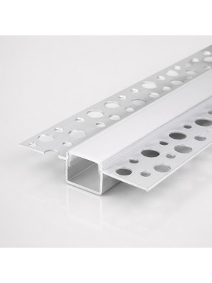 Ledarmy Sıva Altı Trimless LED Profil 1 Metre 15X12 mm Alüminyum Alçıpan Gömme Delikli Kanatlı LED Kanal DL158