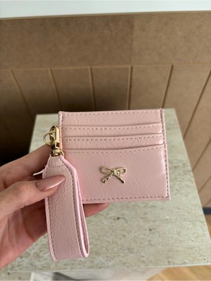 Laletto Bags Kadın Fiyonk Detaylı Anahtarlıklı Parlak Suni Deri Kartlık