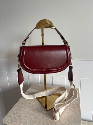Laletto Bags Kadın Bordo Manolya Model Premium Ayarlanabilir Askılı Çanta