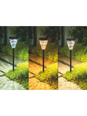 Empressco Solar Çim Armatürü, IP65, 3 Renk Fonksiyonlu, 10W, Bahçe Aydınlatması