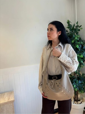 Laletto Bags Kadın Inci Model Zımba Detaylı Omuz Çantası