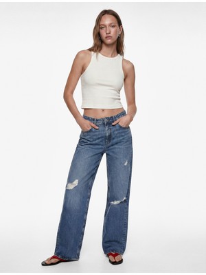 Koton Pamuklu Slim Fit Kaşkorse Bisiklet Yaka Kolsuz Atlet