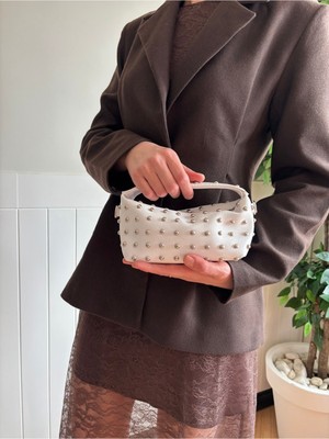 Laletto Bags Kadın Elya Model Zımbalı Zincir Askılı Mini El ve Omuz Çantası