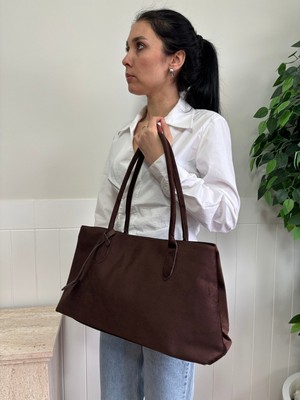 Laletto Bags Kadın Model Büyük Boy Süet Çanta