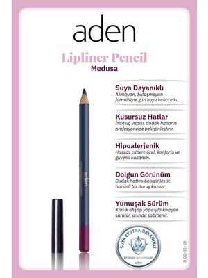 Aden Lipliner Pencil - Dudak Kalemi 58 Medusa(Mürdüm)
