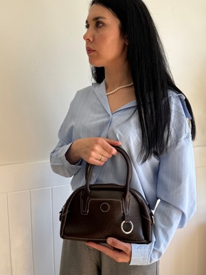 Laletto Bags Kadın Alin Model Gümüş Halka Detaylı El & Omuz Çantası