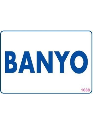 Bezos Banyo Uyarı Levhası 17,5X25 KOD:1688