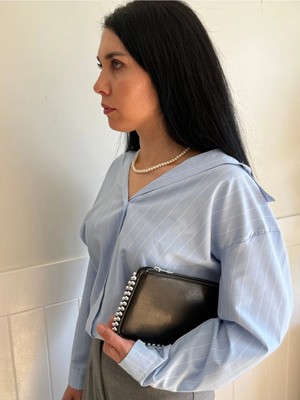Laletto Bags Kadın Zımba Detaylı Çapraz & Clutch Çanta