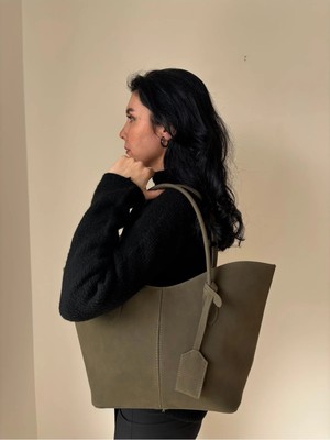 Laletto Bags Kadın Begonya Model Süet Çift Saplı Kol Çantası