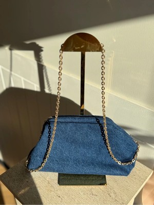 Laletto Bags Kadın Denim Zincir Askı Detaylı Clutch Çanta