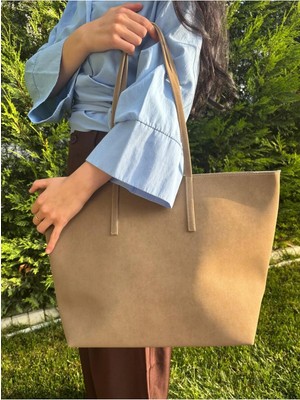 Laletto Bags Kadın Bahar Model Fermuarlı Çift Saplı Shopper Omuz Çantası
