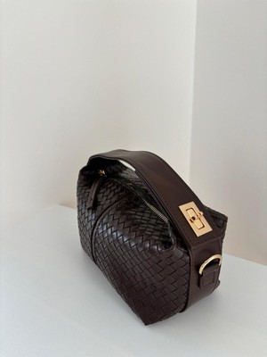 Laletto Bags Kadın Lilyum Model Örgü Dokulu Kilit Detaylı El ve Ayarlanabilir Askılı Omuz Çantası
