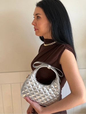 Laletto Bags Kadın Parla Model Fiyonk Askı Detaylı El & Omuz Çantası