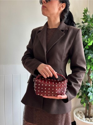 Laletto Bags Kadın Elya Model Zımbalı Zincir Askılı Mini El ve Omuz Çantası