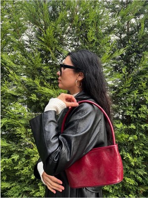 Laletto Bags Kadın Petunya Model Baget Omuz Çantası