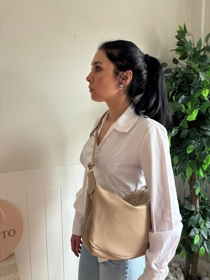 Laletto Bags Kadın Kamelya Model Salaş Ayarlanabilir Askılı Çapraz Omuz Çantası