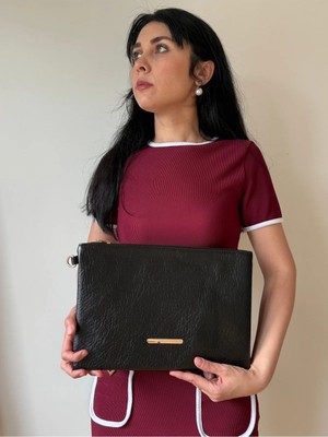 Laletto Bags Kadın Suni Deri Tablet Boy Clutch Çanta
