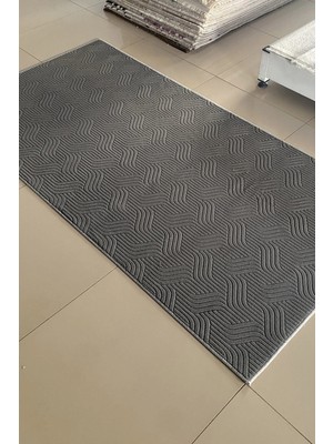 Polaris Halı Kaymaz Taban, Kabartmalı, Salon, Mutfak, Koridor,yatak Odası, Kesme Yolluk Halı Embos 554 Antrasit