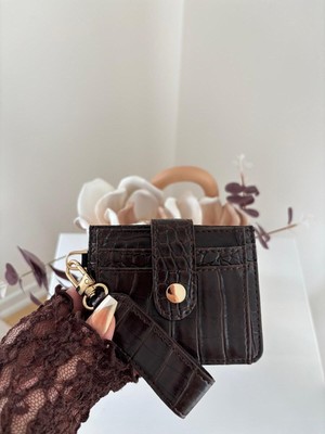Laletto Bags Kadın Anahtarlık Detaylı Croco Desenli Cüzdan