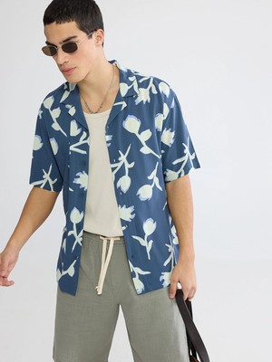 Lc Waikiki Yeni Sezon Regular Fit Desenli Erkek Viskon Gömlek