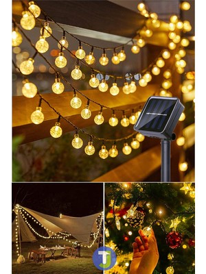Empressco 30 Ledli Solar Baloncuklu Top Bahçe Dekorasyon Aydınlatması