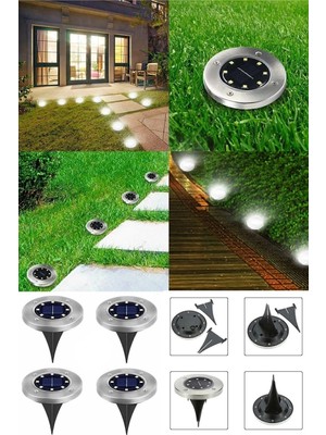 Empressco 2 Adet Solar Güneş Enerjili 8 Ledli Bahçe Aydınlatma Seti